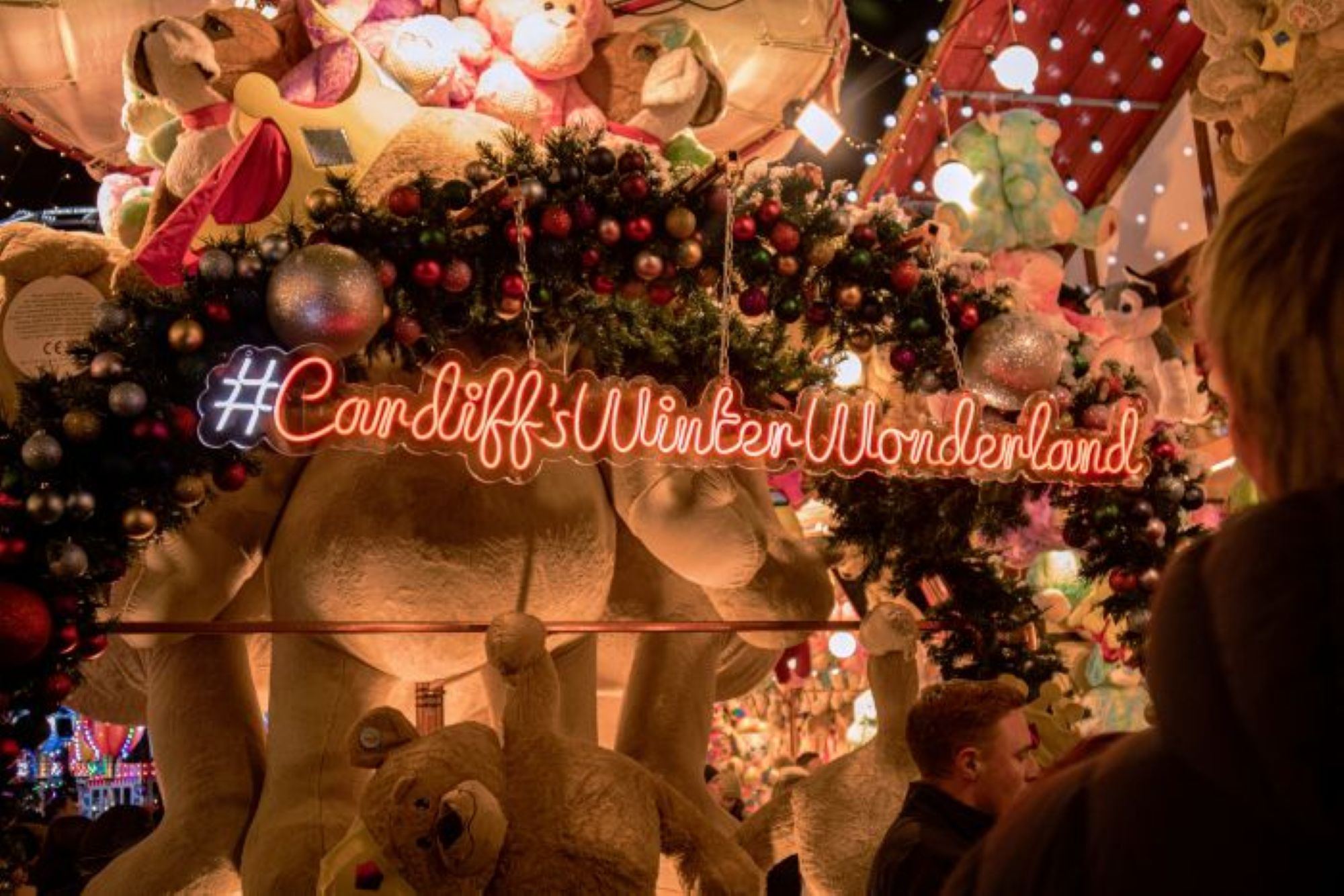 Illuminated Sign for Cardiff’s Winter Wonderland.