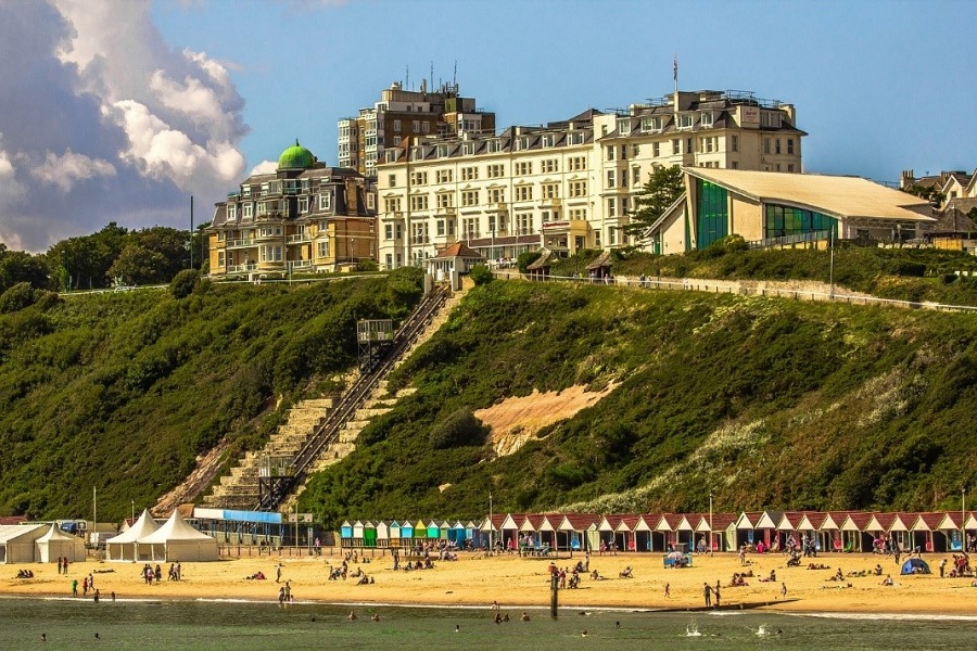 Bournemouth Beach on a sunny day