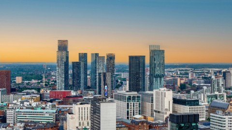 The Manchester city skyline